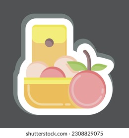 Sticker Tangerine. related to Chinese New Year symbol. simple design editable