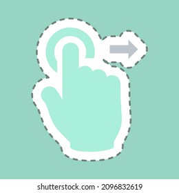 Puntuación y movimiento a la derecha - Recorte de línea - Ilustración simple,Accionamiento editable,Vector de plantilla de diseño, Buena para impresiones, carteles, anuncios, anuncios, gráficos de información, etc.