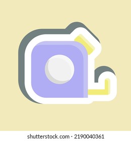 Sticker Tape Measure. suitable for building symbol. simple design editable. design template vector. simple illustration
