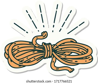 sticker of a tattoo style wound rope