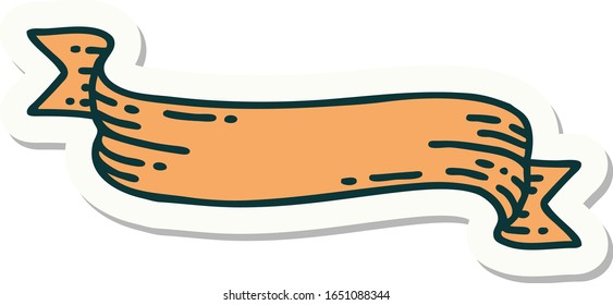 sticker of tattoo in traditional style of a banner