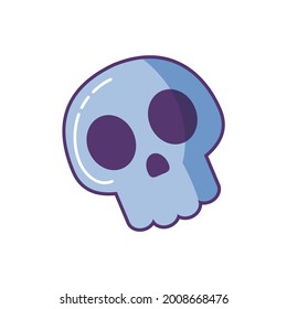 sticker of tattoo in traditional style of a skull