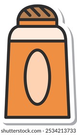 Sticker teaching materials related single item icon glue