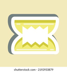 Dientes adhesivos. adecuado para el símbolo de Halloween. diseño simple editable. vector de plantilla de diseño. ilustración simple