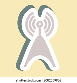 Sticker Telecom Tower,Simple illustration,Editable stroke,Design template vector, Good for prints, posters, advertisements, announcements, info graphics, etc.
