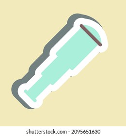 Telescopio adhesivo - Ilustración simple,Acto editable,Vector de plantilla de diseño, Buena para impresiones, carteles, anuncios, anuncios, gráficos de información, etc.