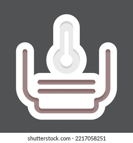 Sticker Temperature. related to Laundry symbol. simple design editable. simple illustration, good for prints