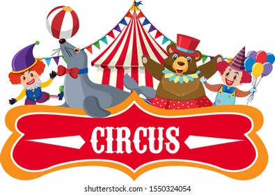 Retro Circus Vector Illustration Stock Vector (Royalty Free) 198568397 ...