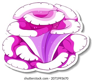 A sticker template with Coral sea element isolated illustration