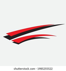 sticker template design vector for car body