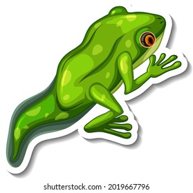 Una plantilla de pegatinas con una ilustración aislada de folletos