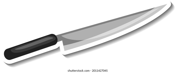Sticker template with a knife isolated illustration