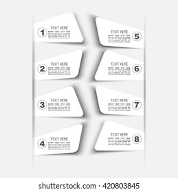 STICKER TEMPLATE VECTOR NUMBER OPTION FOR WEB WHITE