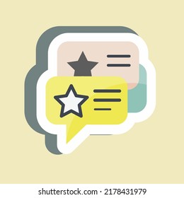 Sticker Testimonials. suitable for Feedback symbol. simple design editable. design template vector. simple symbol illustration