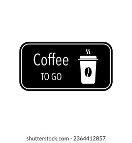 sticker with the text coffee to go