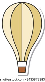 Sticker theme park related single item illustration icon set balloon