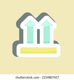 Pegar Este Lado. adecuado para el símbolo educativo. diseño simple editable. vector de plantilla de diseño. ilustración simple