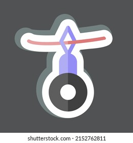 Sticker Threading. suitable for Tailor symbol. simple design editable. design template vector. simple symbol illustration