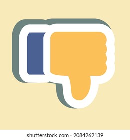 Desplazamiento hacia abajo - Estilo de mate de color - Ilustración simple, trazo editable, vector de plantilla de diseño, Buena para impresiones, carteles, anuncios, anuncios, gráficos de información, etc.