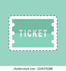 Sticker Tickets, Line Cut - Simple illustration, Good for Prints , Announcements, Etc