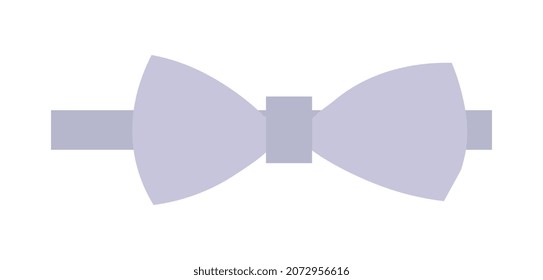 Sticker of tie. Butterfly for girls, creating cute look. Accessories for basic everyday clothes, creating beautiful hairstyles, working with hair. Badge, icon. Cartoon flat vector illustration