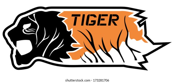 Sticker tiger