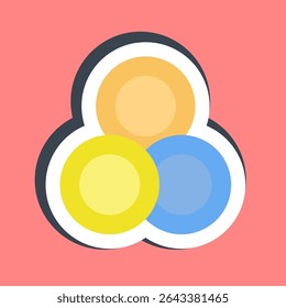 Sticker token. Crypto currency elements.
