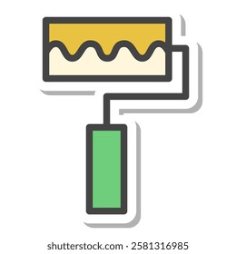 Sticker tool related single item icon roller