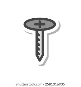 Sticker tools related single item icon screw