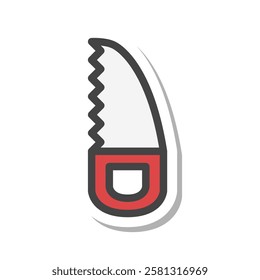 Sticker tools related single item icon saw