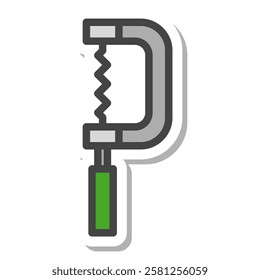 Sticker tools-related single item icon Jigsaw