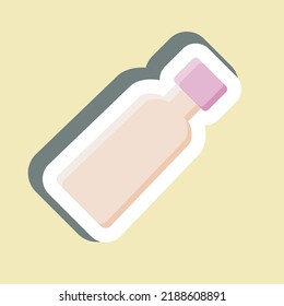 Sticker Toothpaste. suitable for medicine symbol. simple design editable. design template vector. simple illustration