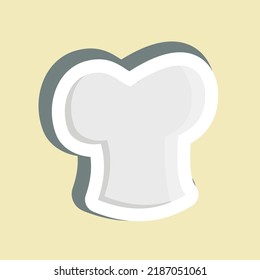 Sticker Toque. suitable for Bakery symbol. simple design editable. design template vector. simple illustration