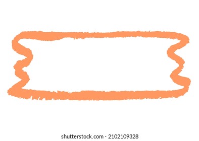 The sticker is torn off. Ticket, check. Drawn by hand with a pencil, marker. Doodle, simple, minimalistic, modern. Torn texture. Vector graphics. 