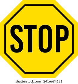 Sticker traffic stop sign graphic illustration 