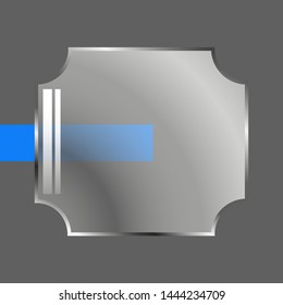 Sticker transparent glass sticker isolated