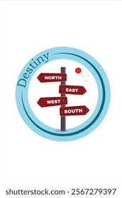 sticker, travel sticker, destiny,  direction, direction arrows