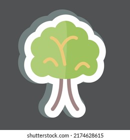 Sticker Tree. suitable for garden symbol. simple design editable. design template vector. simple symbol illustration