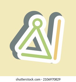 Sticker Triangle - Simple illustration, Good for Prints , Announcements, Etc