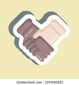 Sticker Trust. suitable for Branding symbol. simple design editable. design template vector. simple illustration