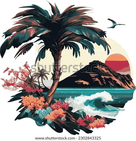 a sticker t-shirt design vector, vector illustration, Animals