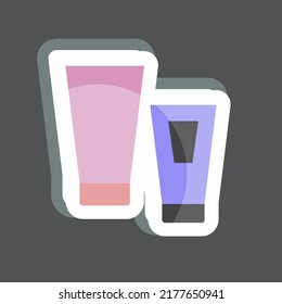 Sticker Tubes. suitable for Spa symbol. simple design editable. design template vector. simple symbol illustration