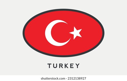 sticker Turkey flag graphic element illustration template design
