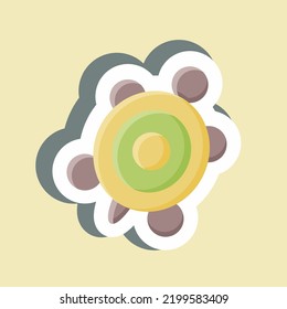 Sticker Turtle Meat. suitable for seafood symbol. simple design editable. design template vector. simple illustration