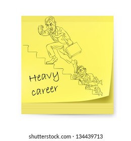 Sticker with two man. Illustration on white background for creative design