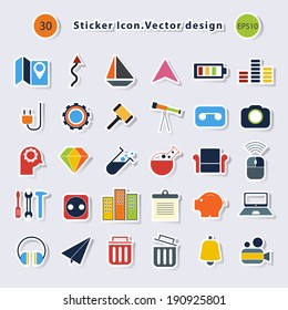 Sticker Universal Icons For Web and Mobile.Vector Design
