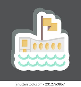 Sticker USS Arizona Memorial. related to Hawaii symbol. simple design editable. vector