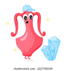 A sticker vector of aquarius flat design 