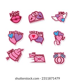 sticker vector, sticker collection, social media