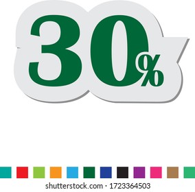 sticker vector discount 30 persent